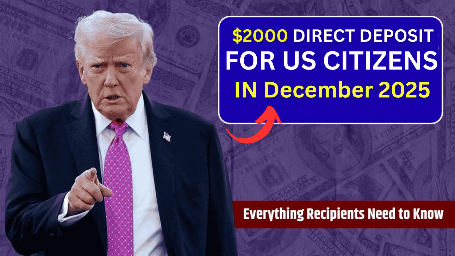 $2,000 Direct Deposit for U.S. Citizens in December 2025 – Eligibility, Payment Dates, and IRS Instructions